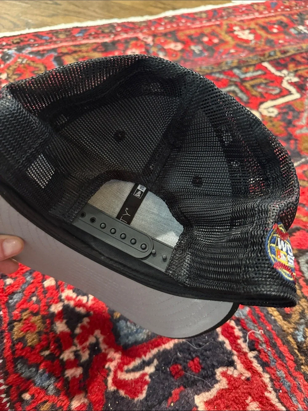 New Era Black Chicago White Sox Mesh Trucker Hat with White Embroidered Logo